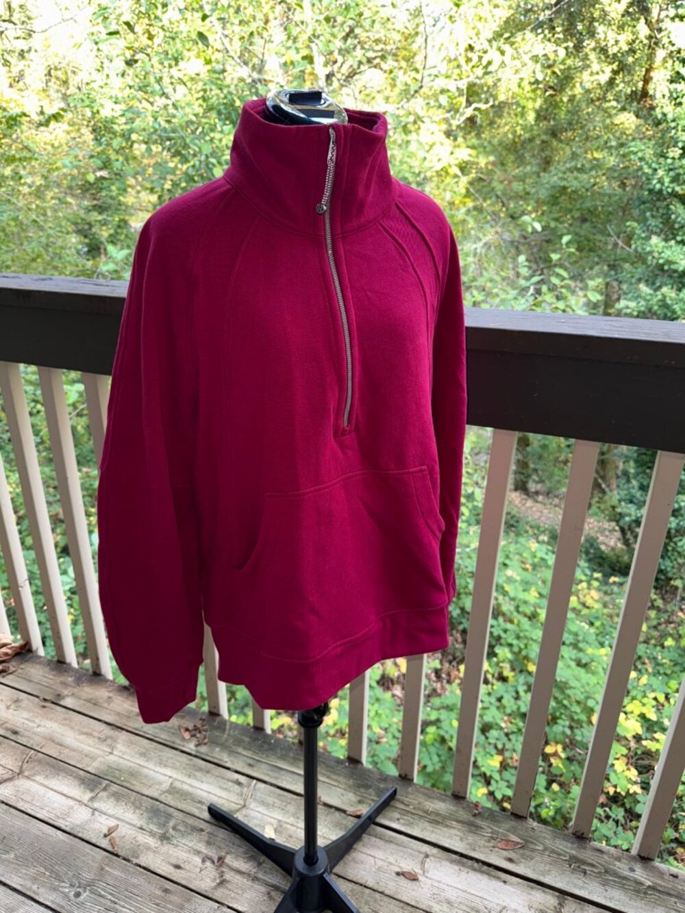 Lululemon Scuba Oversized Funnel Neck Half Zip NWT Burgundy BRML ML